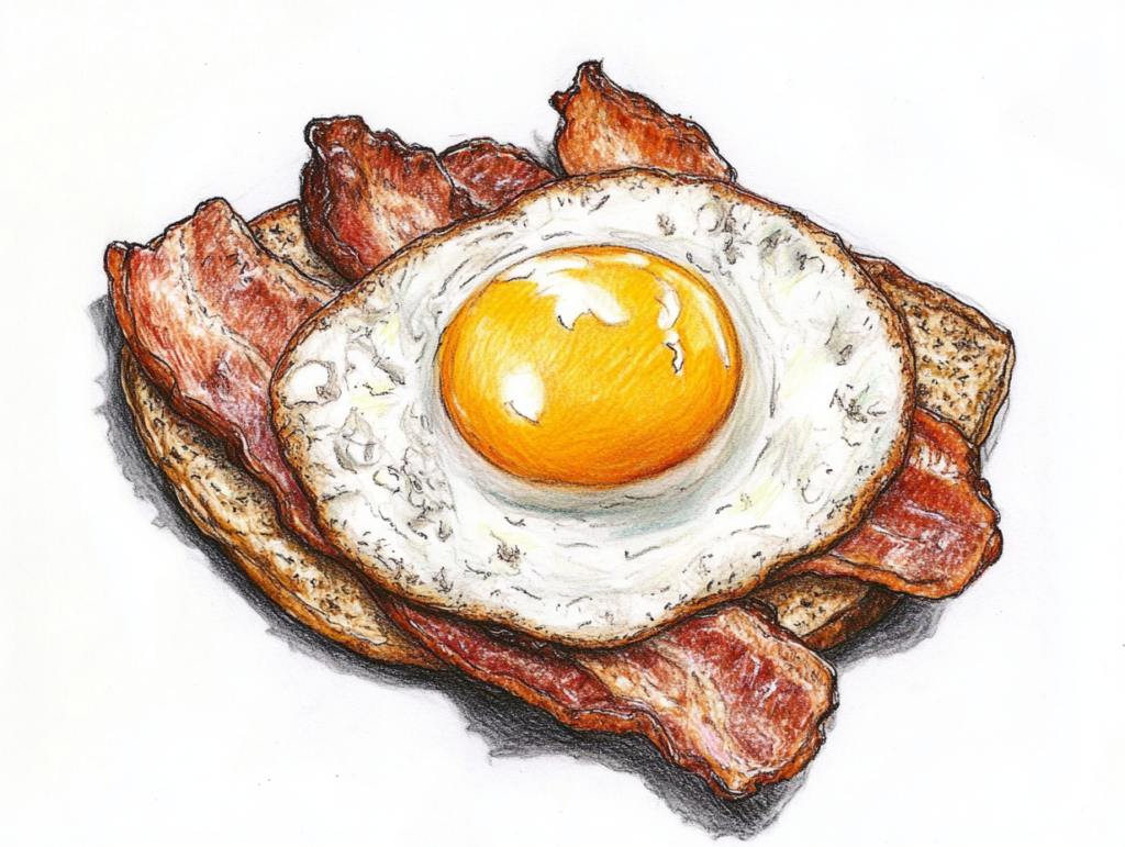 bacon and fried egg